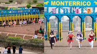 ¡NO ES IA! Hipódromo de LIMA se llenó con carreras de "chicas caballo" basadas en anime japonés