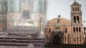 COLAPSA parte del techo de la Iglesia San Lázaro del Rímac y CAE sobre el altar principal en plena preparación de misa