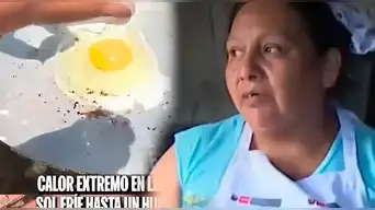 ¡LIMA ES UN HORNO! Peruana saca su sartén a la calle y logra FREÍR UN HUEVO solo con el SOL