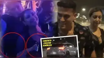 ¿Quién manejó? Christian Domínguez y Karla Tarazona son grabados en presunto ESTADO DE EBRIEDAD y SE VAN en auto del cantante