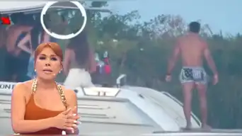 Magaly Medina expone VIDEO de Said Palao huyendo de cámaras en yate: ¿tenía miedo?