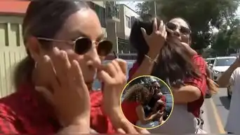 Hija menor de Pamela López sufre DESGARRADOR LLANTO al despedirse de su mamá y ella se ENTRISTECE