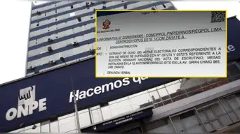 Denuncian EXTRAVÍO de actas de votación en colegio de SJL: funcionarios de la ONPE acuden a comisaría