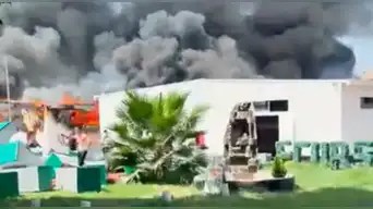 Gigantesco incendio consume la Escuela Técnico Superior de la Policía en Puente Piedra: bomberos luchan contra el siniestro