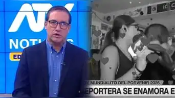 Noticiero de ATV lanza en vivo 'AMPAY' de su reportera con hombre en plena cobertura del 'Mundialito': "Un romance espontáneo"