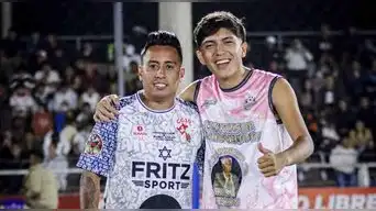 Cristian Cueva y tiktoker Ninhoviejo en evento benéfico
