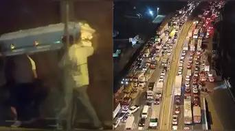 Familia carga féretro a pie tras 10 horas de congestión vehicular por accidente en la vía Ramiro Prialé