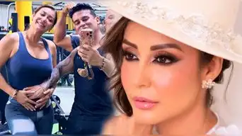 Karla Tarazona 'CONFIRMA' EMBARAZO y Christian Domínguez le agarra la pancita: "Mostrando la barriga..."