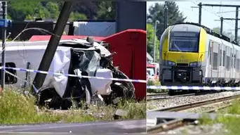 Choque fatal en vía ferroviaria: tren de pasajeros impacta bus escolar y deja al menos cuatro fallecidos y varios heridos