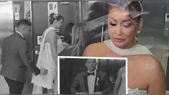 Christian Domínguez y Karla Tarazona RECHAZAN darse un beso tras DARSE EL SÍ en boda y detalle llama la atención: "No me queda de otra"