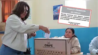 CONFIRMADO | Trabajadores que laboren el día de las elecciones tendrán este beneficio, según último Decreto Supremo