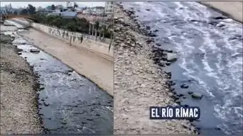 ¡ALERTA! Río Rímac se tiñe de negro y Defensoría alerta posible contaminación que afecta el agua de Lima