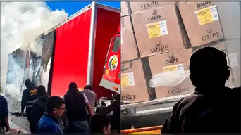 ¡URGENTE! Camión con cédulas y actas de la ONPE se incendia en Canta: aclaran si afecta las elecciones 2026
