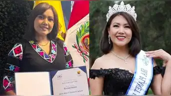 Paula Rosa Villacorta, señora Planet Universo Perú 2024, fue reconocida por parlamentaria andina.