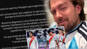 ¿Hunde a peruanos? Julián Zucchi lanza polémico comentario tras derrota de Argentina: "Primero lleguen al Mundial y ganen algo"