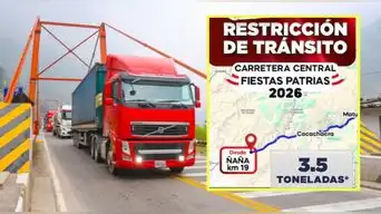 ¡ATENCIÓN, CONDUCTORES! Restringen el paso de camiones en la Carretera Central por Fiestas Patrias hasta esta fecha