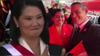 Mark Vito y su novia Leslie Echavarría se 'roban' las miradas junto a Keiko Fujimori en la Parada Militar: También la acompañaron en cena de gala