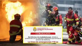 Línea 116 del Cuerpo de Bomberos queda INOPERATIVA por este MOTIVO: entidad habilita NÚMERO TEMPORAL para emergencias