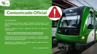 EMERGENCIA en el metro de lima: SUSPENDEN atención en dos ESTACIONES de San Juan de Lurigancho