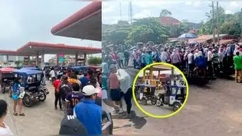 ¡NO hay combustible! Pucallpa vive CUARTO DIA DE PARO entre grifos cerrados y largas colas