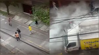 Surquillo: revelan INSÓLITO MOTIVO detrás de fuerte pelea entre cuatro hombres en calle residencial
