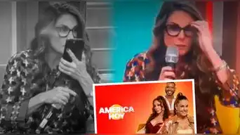 Productor de 'América Hoy' le GRITA en vivo a Rebeca Escribens al descubrirla en llamada y le da CRISIS DE NERVIOS: "No me botes..."