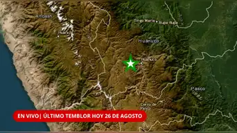 TEMBLOR en Perú HOY, 26 de agosto de 2026: ¿A qué HORA y DÓNDE se registró el ÚLTIMO SISMO, según IGP?
