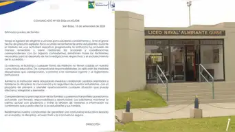 Liceo Naval Almirante Guise:  Poder Judicial dictamina 4 MESES de INTERNAMIENTO para 6 estudiantes investigados