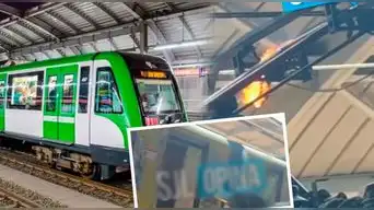 ¡LO ÚLTIMO! Cables eléctricos del Metro de Lima se incendian y pasajeros huyen ATERRADOS:  "Evacúen..."