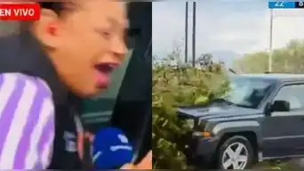 Atropellan a reportera y camarógrafo en plena transmisión del noticiero EN VIVO y todo quedó grabado