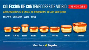 El Popular presenta una colección de contenedores de vidrio para preparar, conservar, llevar y servir tus alimentos
