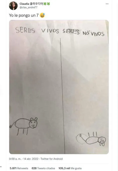 Twitter foto viral: profesor le pide dibujar a niño seres vivos y no vivos  y su respuesta generó gran debate | El Popular