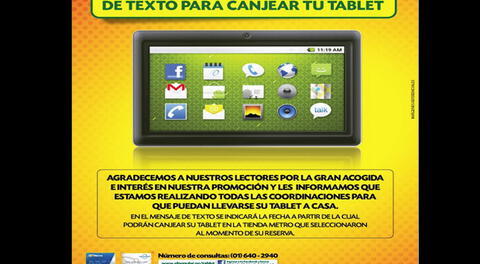 Tablet El Popular.