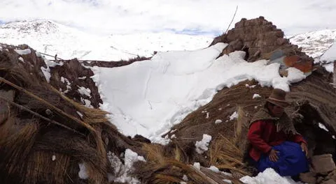 Intensas nevadas afectan a pobladores de Puno