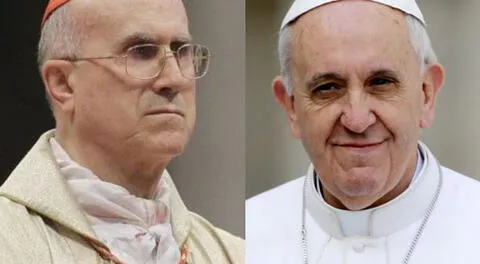 Papa Francisco y Tarcisio Bertone, secretario de Estado del Vaticano