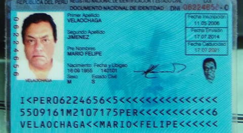 Benedicto Jiménez Baca presentó DNI con otra identidad: Mario Felipe Velaochaga Jiménez