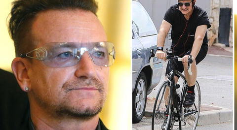 Bono de U2 sufrió múltiples fracturas al caer de su bicicleta en un aparatoso accidente.