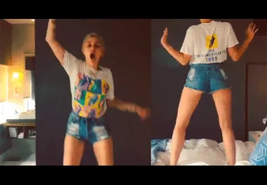 Miley Cyrus hace inquietante twerking a Chayne Thomas. 