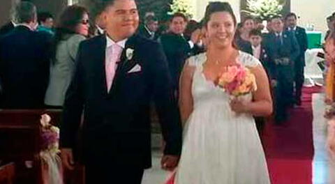 Rosario Ponce en su boda.