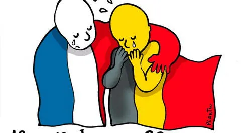 Usuarios se solidarizaron con Bélgica