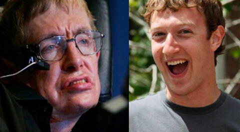 Stephen Hawking y Mark Zuckerberg
