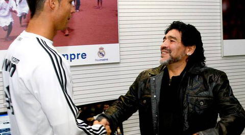 Maradona le deseó lo mejor a Cristiano hoy ante Francia.