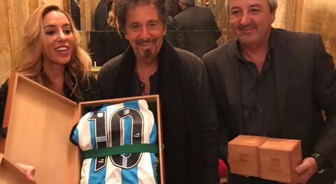 Al Pacino con la camiseta del Racing Club