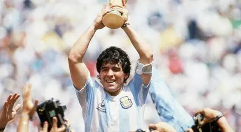 Diego Maradona cuando alcanzó la gloria en México 86