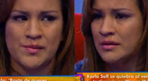 Karla Solf lloró ante cámaras cuando se reafirmó que Rony García la agredió