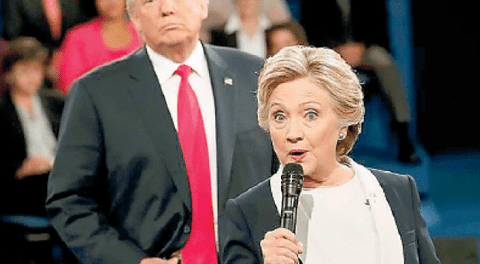 Hillary le lleva cuatro puntos de ventaja a donald trump, según sondeo