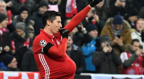 Lewandowski dedica el gol a su hijo por nacer