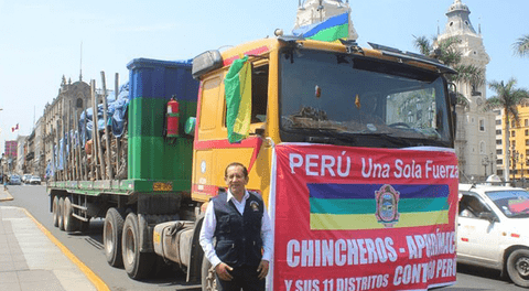 Chincheros llevó 35 toneladas de alimentos para damnificados