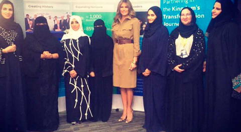 Melania Trump fue admirada por las mujeres de Arabia Saudita