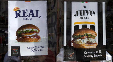 Burger del Real Madrid y Juventus se venden en Cardiff